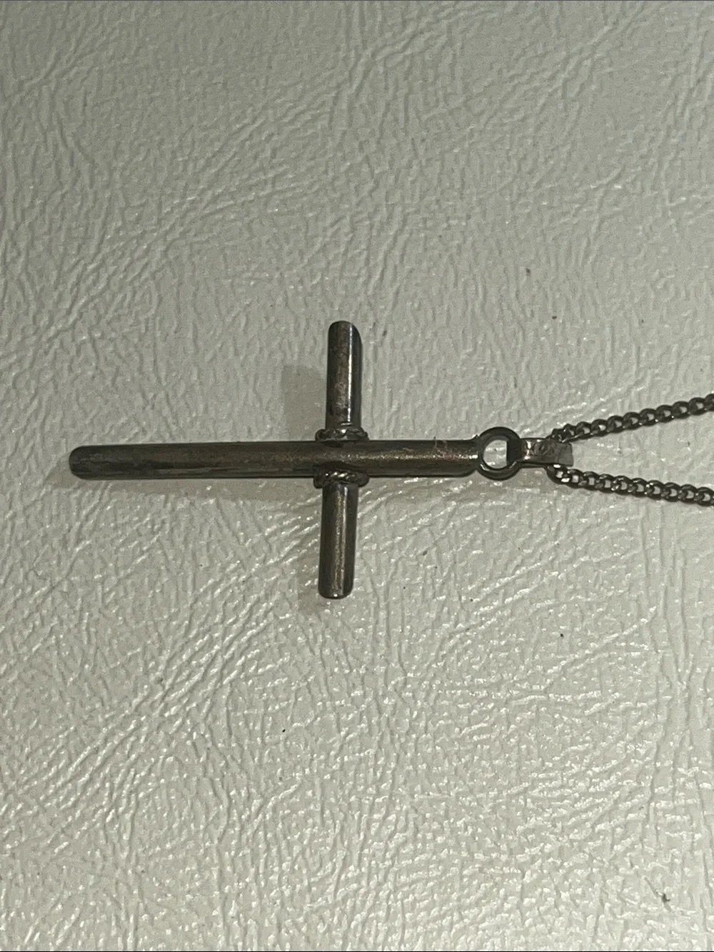 Men's Black Stainless Steel Cross Necklace Pendant